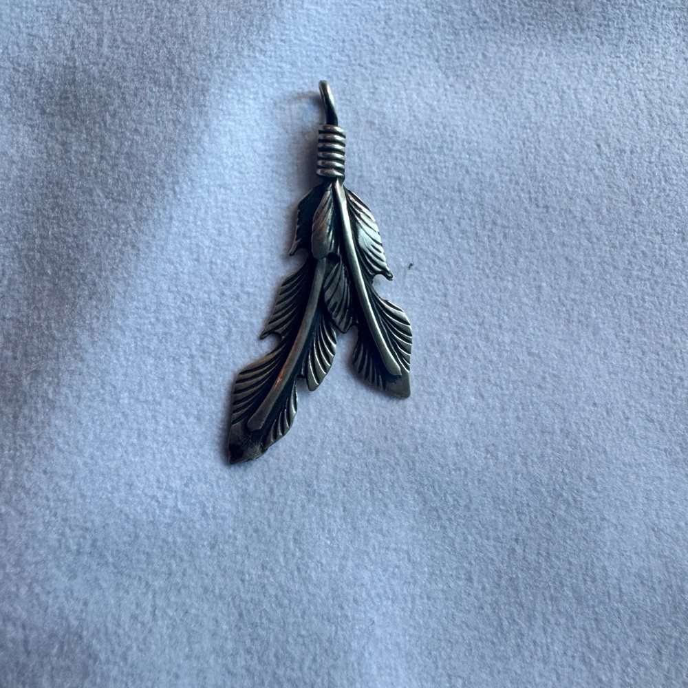 Sterling Silver Feather Pendant